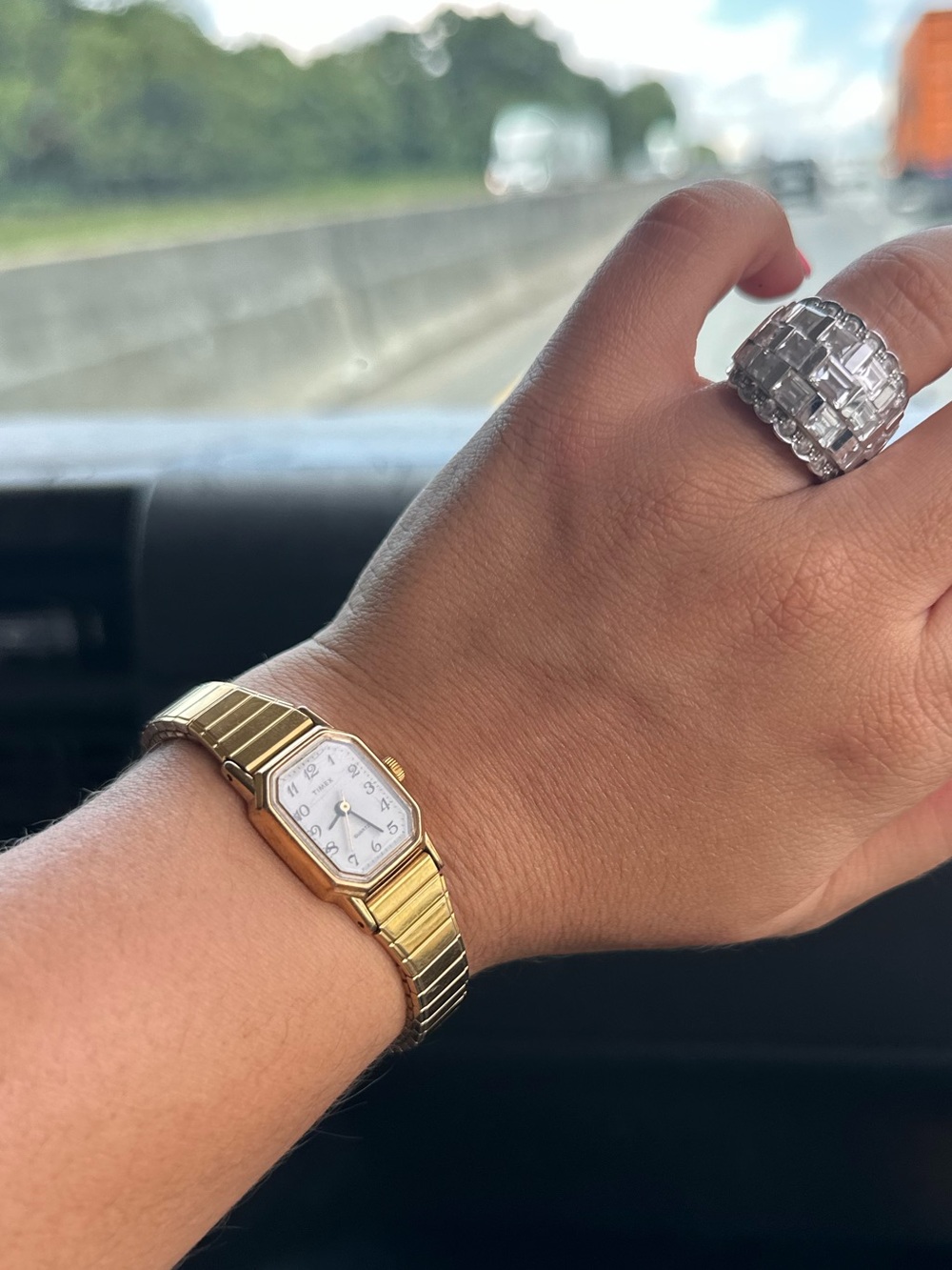 Timex Gold-Tone Women's Bracelet Watch with White Dial